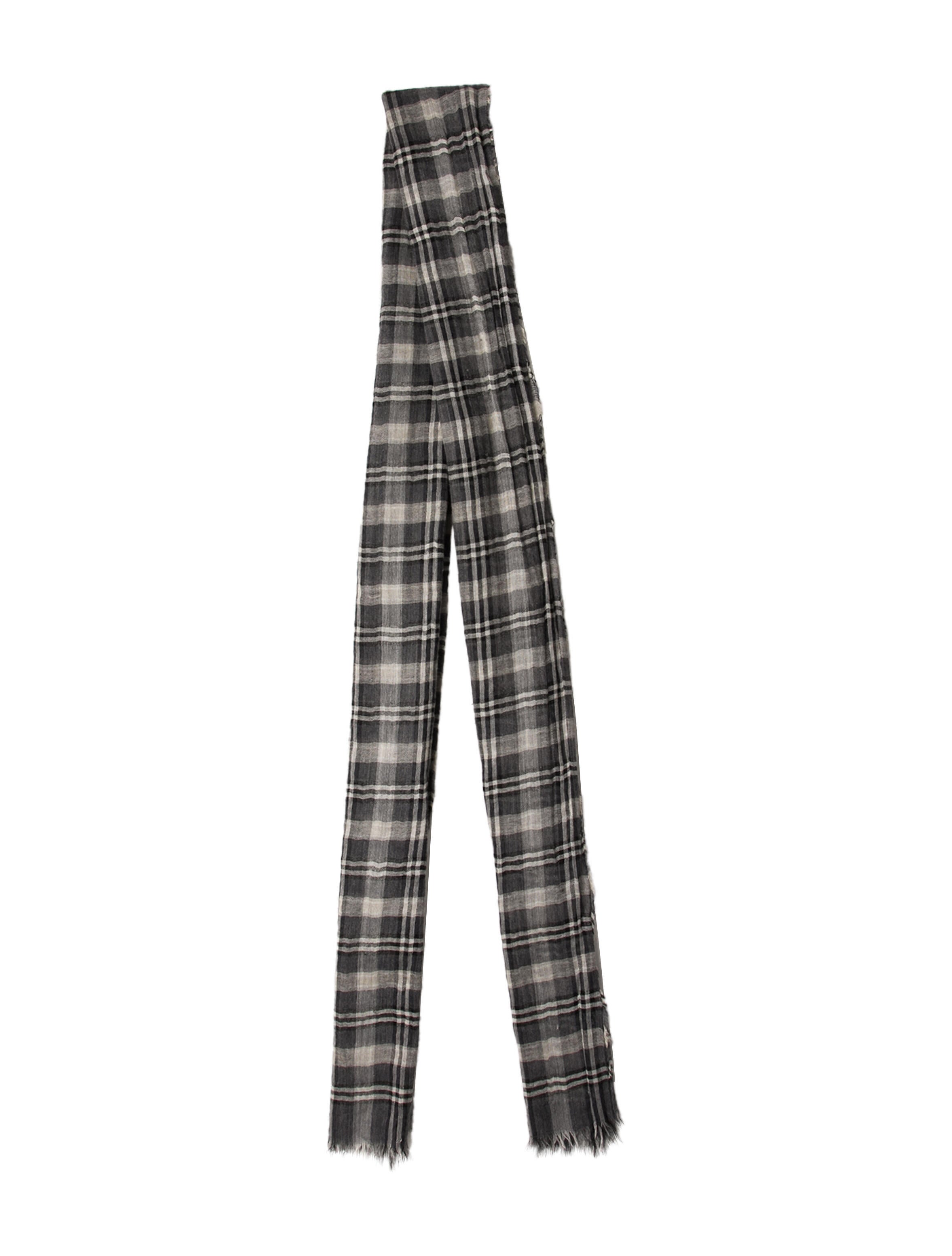 Tom Ford Plaid Print Scarf