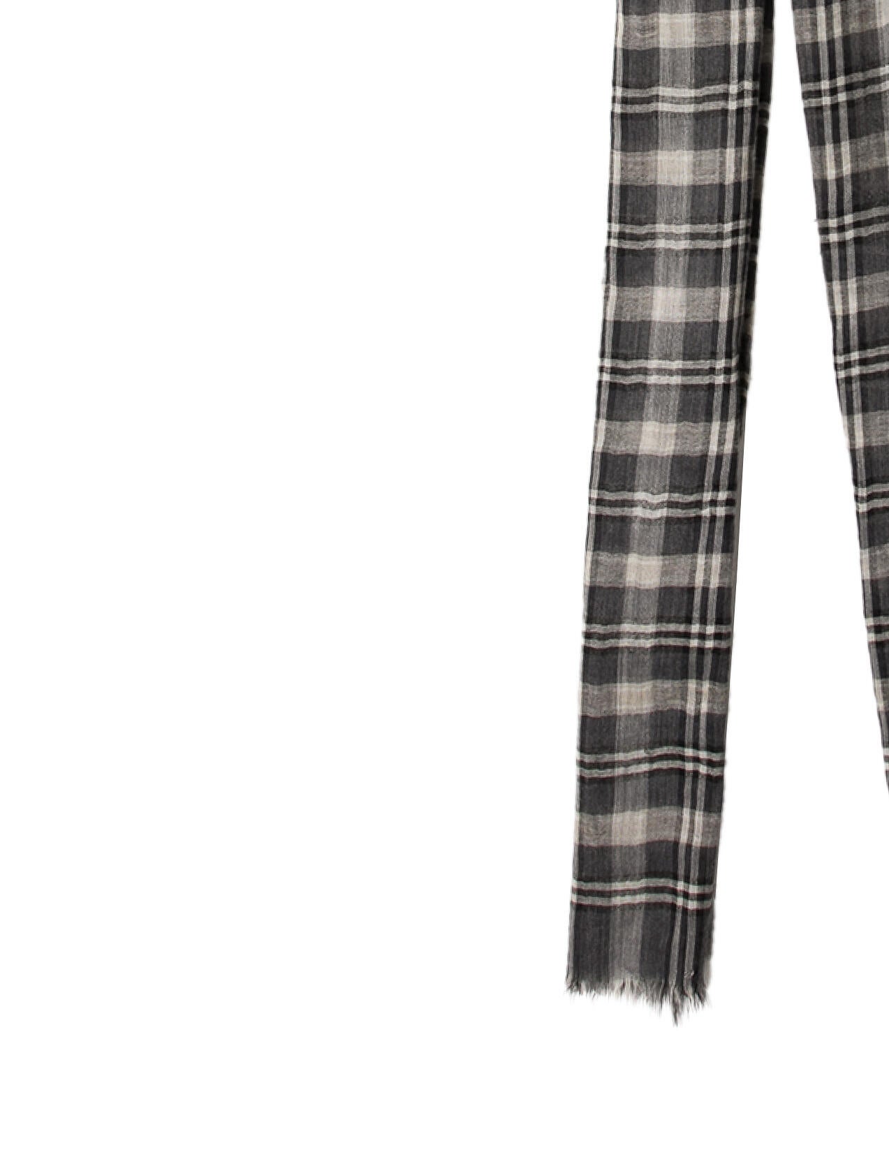 Tom Ford Plaid Print Scarf