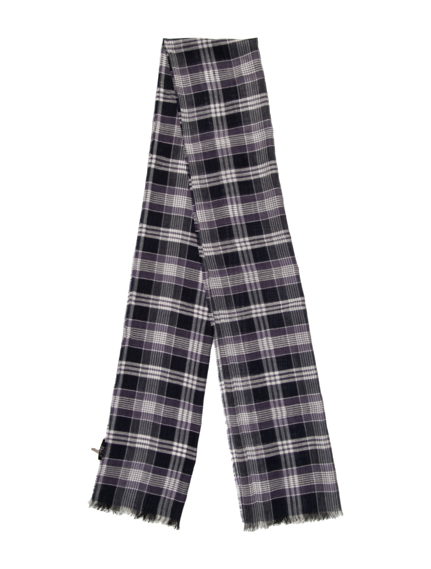 Tom Ford Plaid Print Scarf w/ Tags