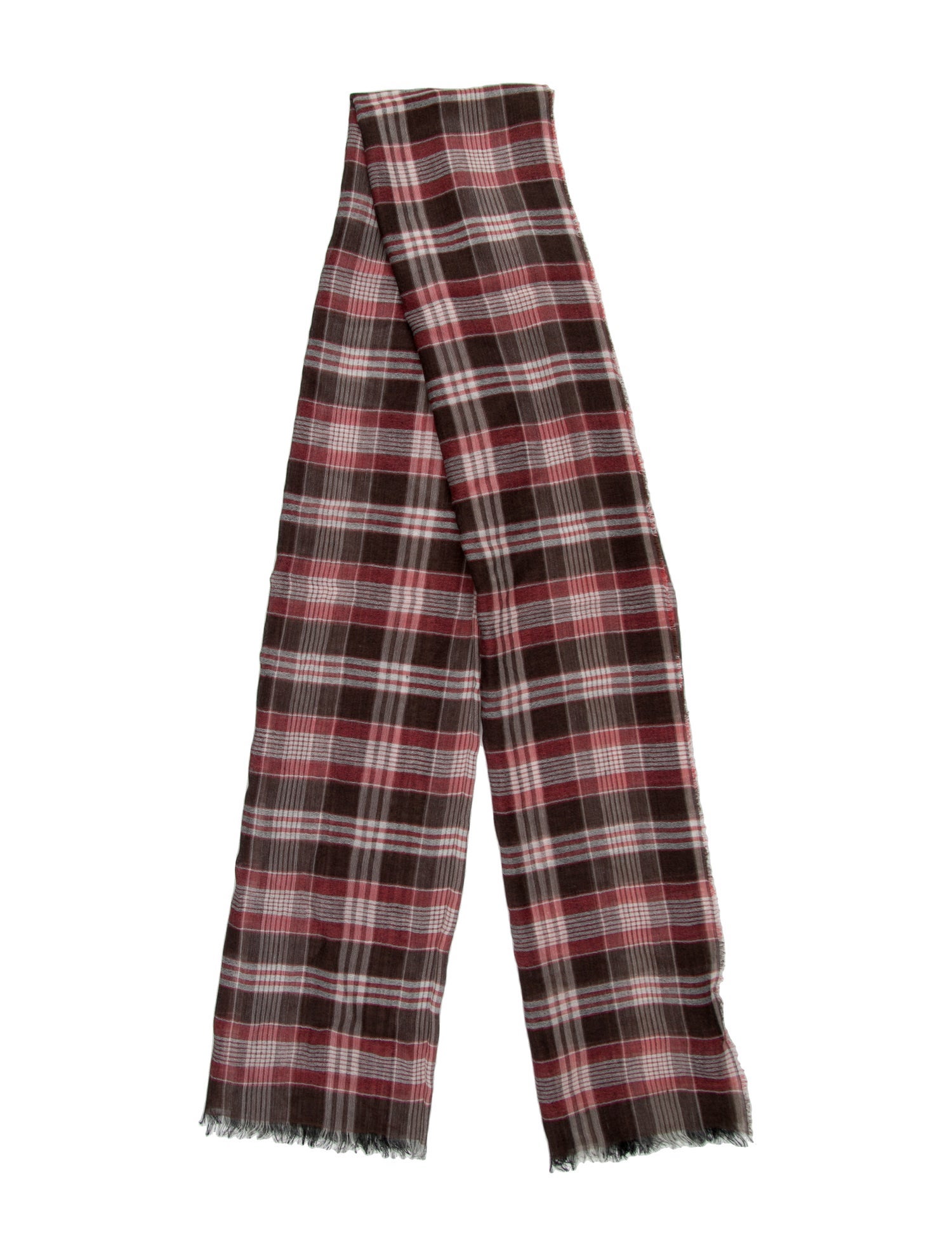 Tom Ford Plaid Print Scarf w/ Tags