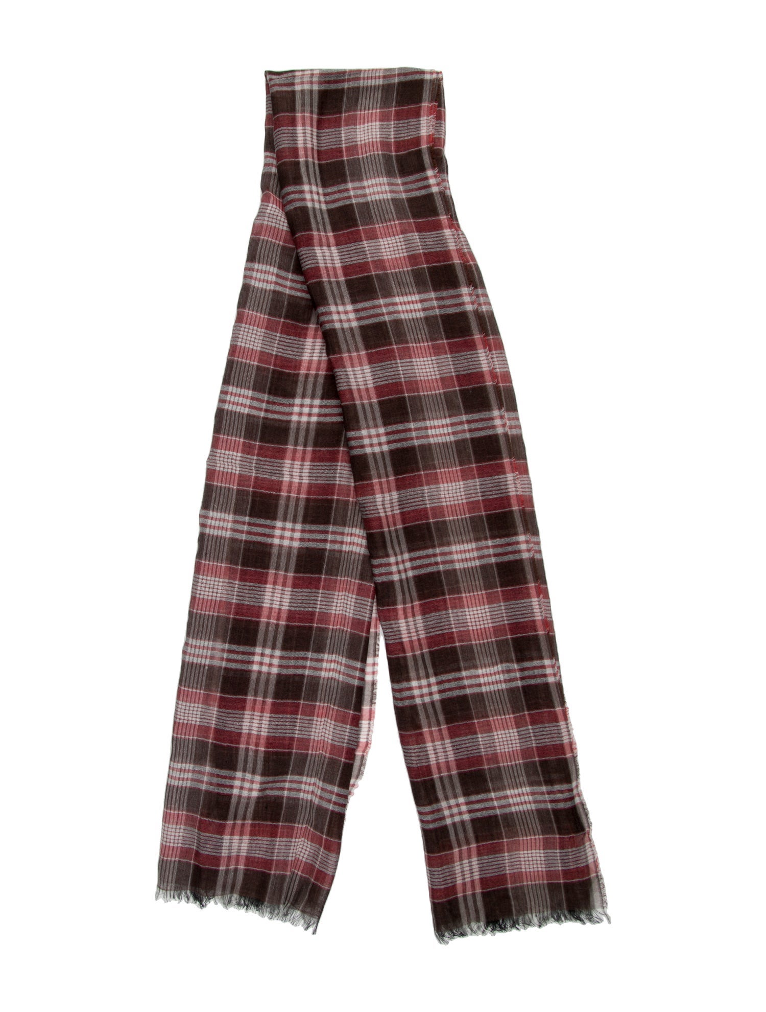 Tom Ford Plaid Print Scarf w/ Tags