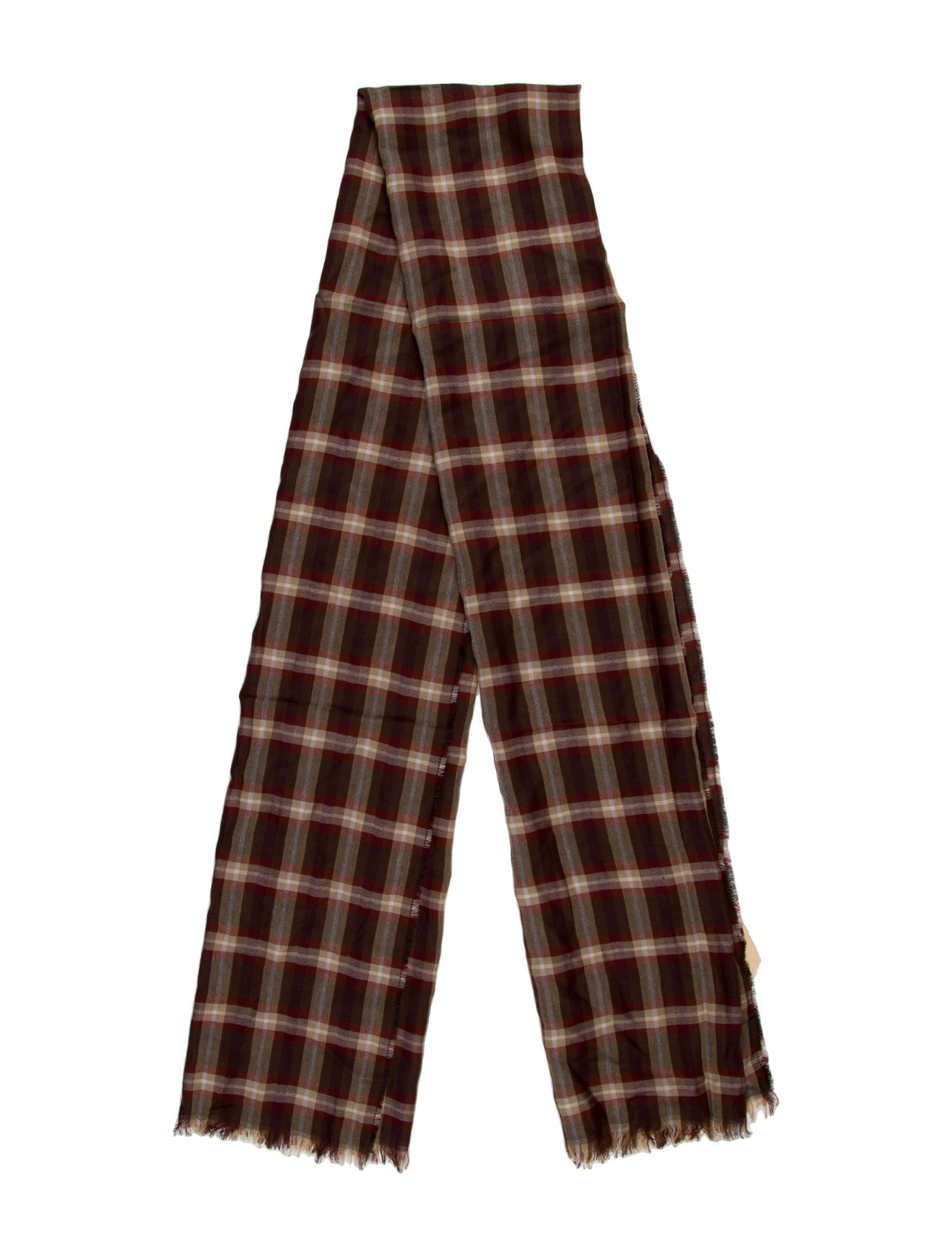 Tom Ford Cashmere Plaid Print Scarf