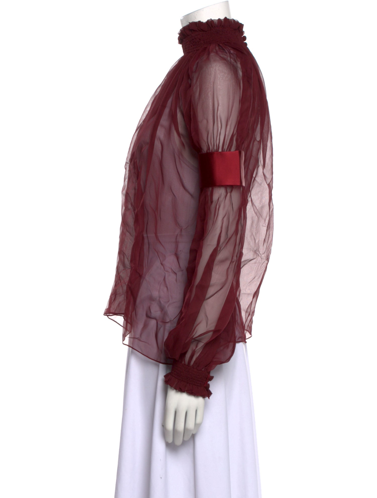 Tom Ford Silk Mock Neck Blouse