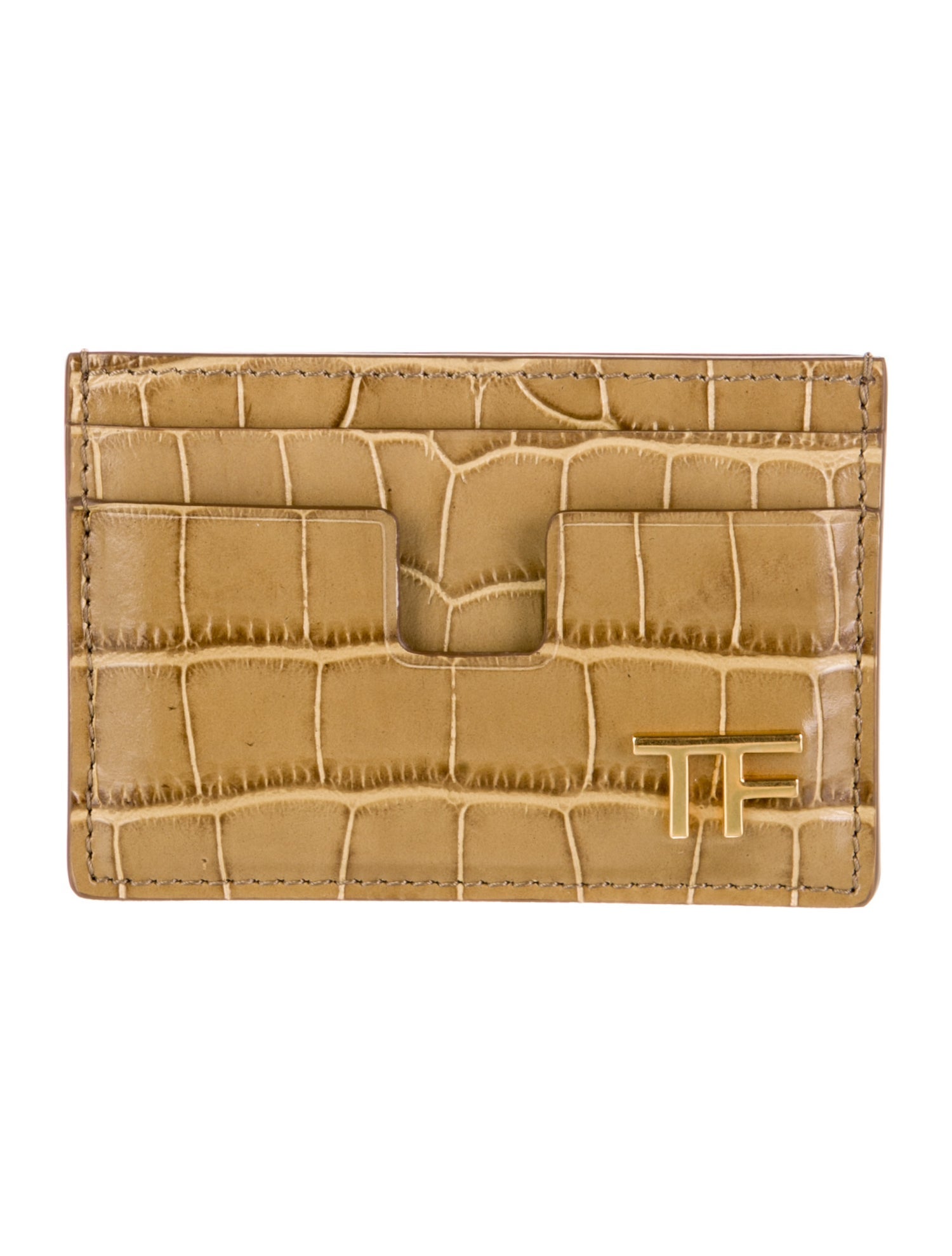 Tom Ford Leather Animal Print Card Holder w/ Tags