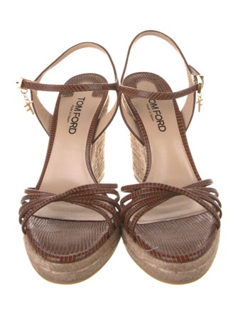 Tom Ford Embossed Leather Espadrilles