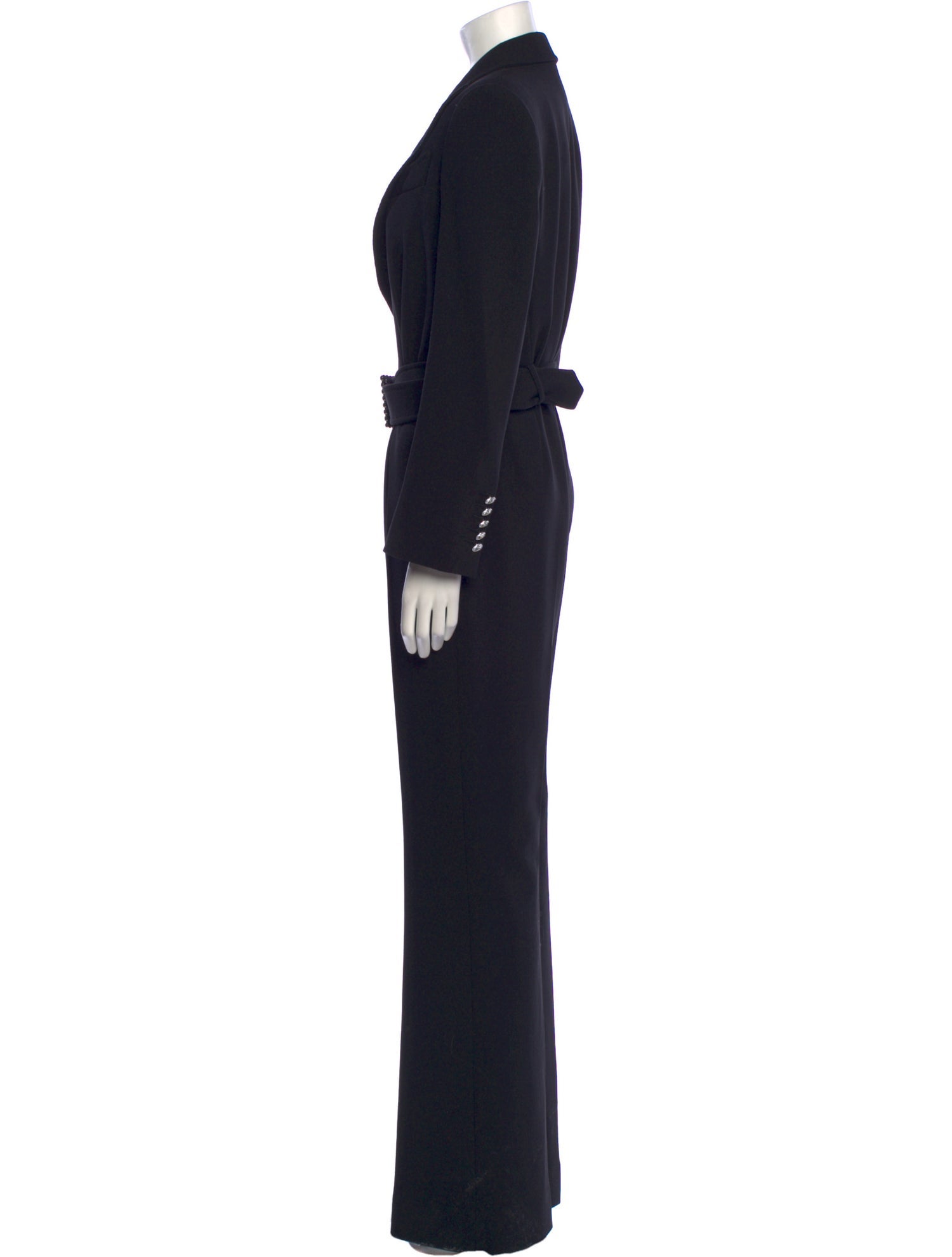 Tom Ford Virgin Wool Plunge Neckline Jumpsuit