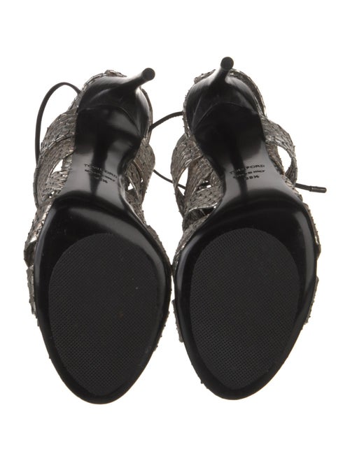 Tom Ford Snakeskin Animal Print Gladiator Sandals