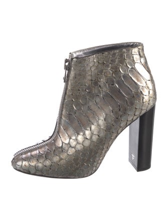 Tom Ford Python Animal Print Lace-Up Boots