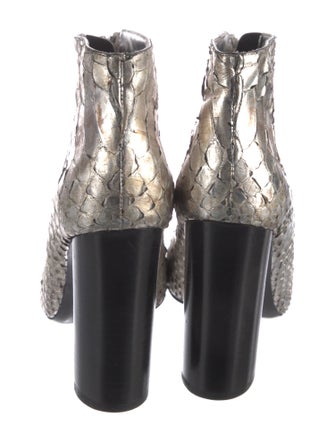 Tom Ford Python Animal Print Lace-Up Boots