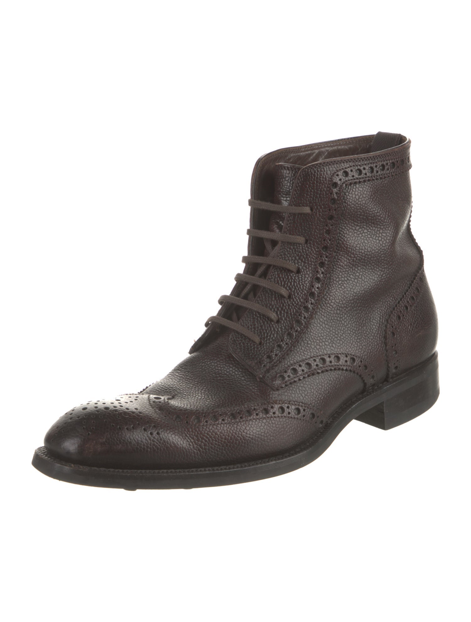 Tom Ford Leather Lace-Up Boots