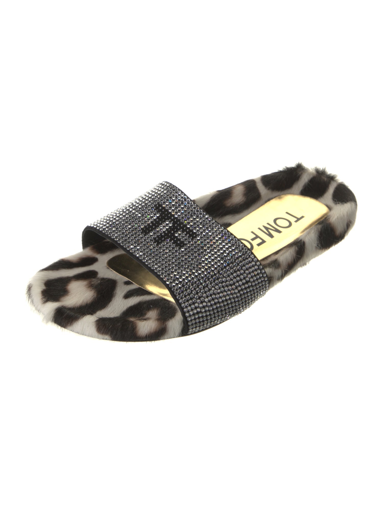 Tom Ford Signature Logo Ponyhair Slides