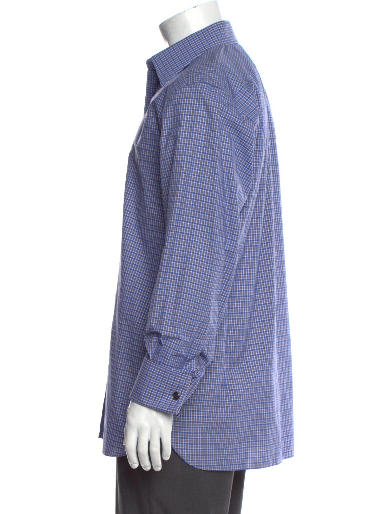Tom Ford Plaid Print Long Sleeve Shirt
