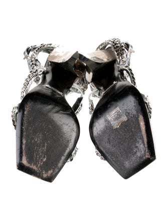 Tom Ford Leather Chain-Link Accents Sandals