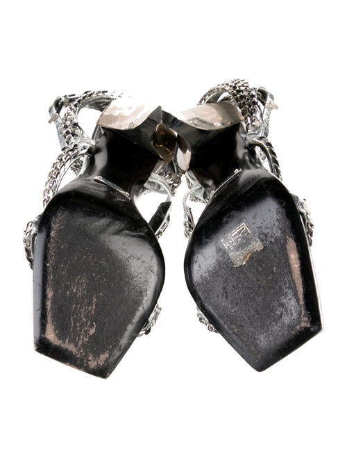 Tom Ford Leather Chain-Link Accents Sandals