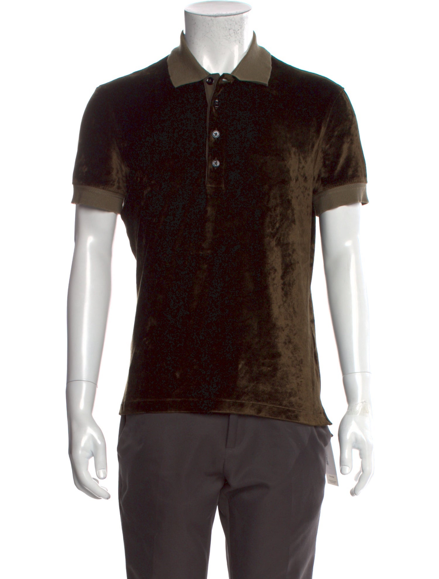 Tom Ford Colorblock Pattern Collar Polo Shirt