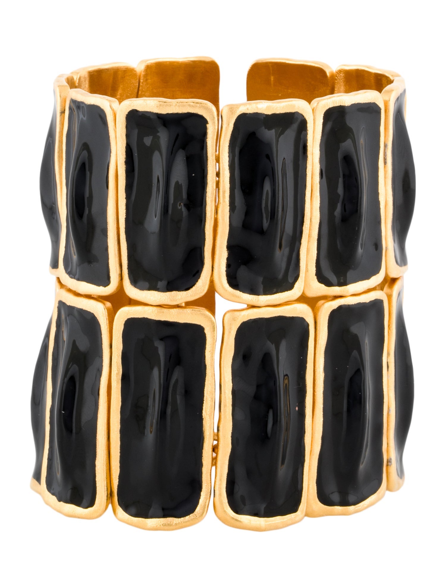 Tom Ford Enamel Wide Link Cuff Bracelet