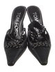 Tom Ford Leather Chain-Link Accents Slingback Pumps