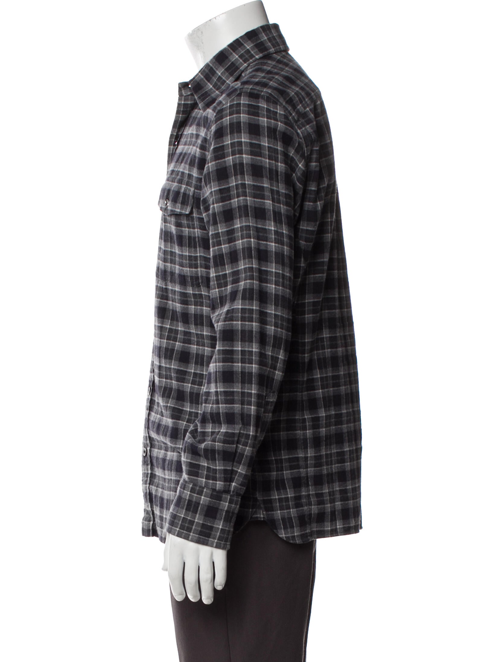 Tom Ford Plaid Print Long Sleeve Shirt