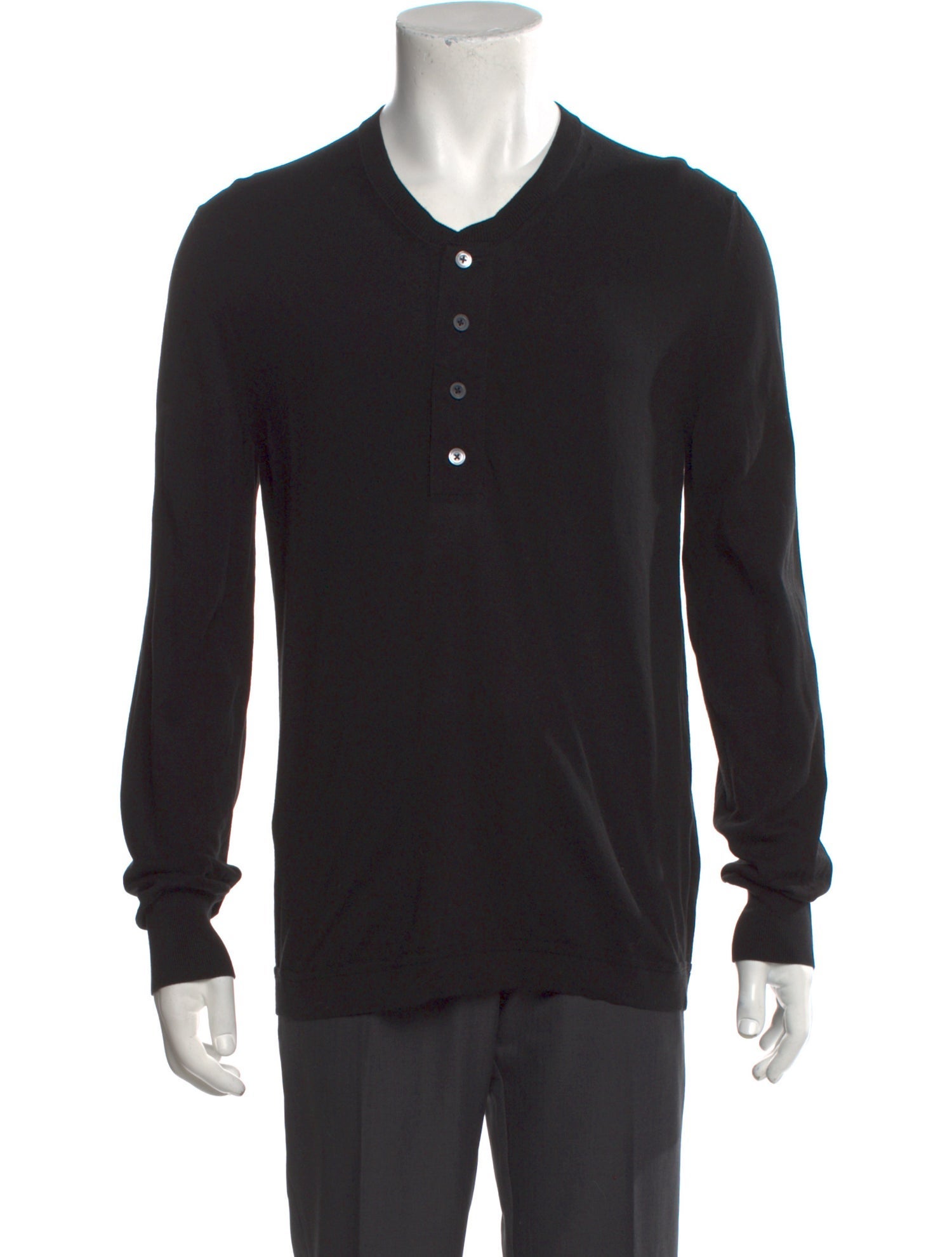 Tom Ford V-Neck Long Sleeve Polo Sweater