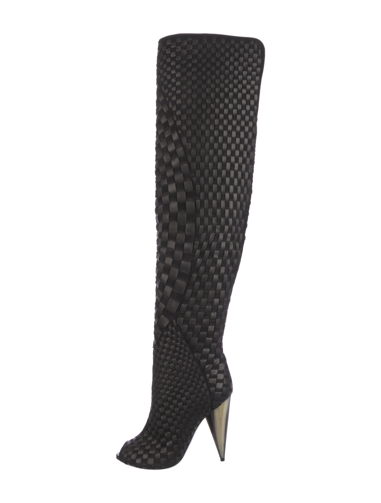 Tom Ford Leather Braided Accents Sock Boots