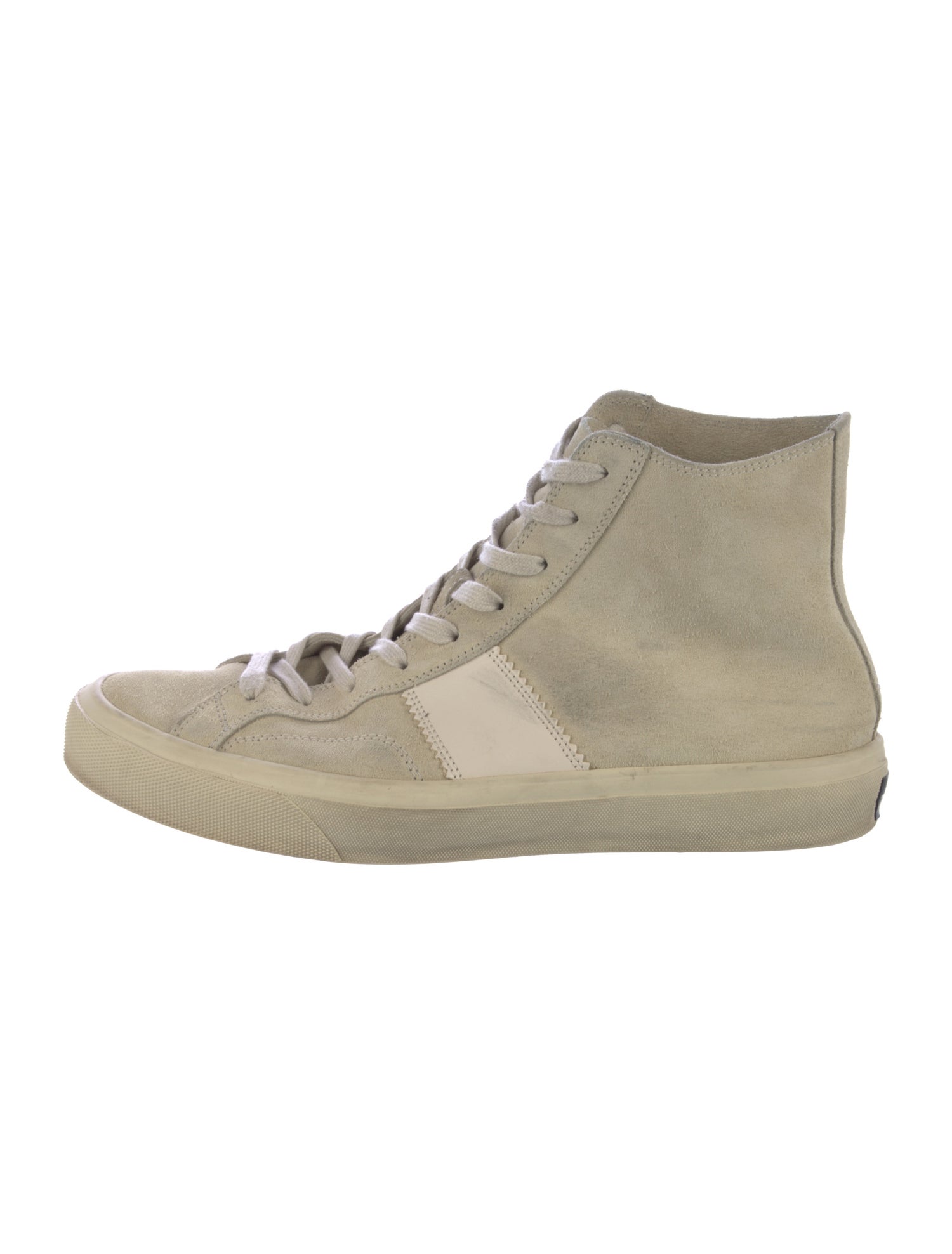 Tom Ford Suede Colorblock Pattern Sneakers
