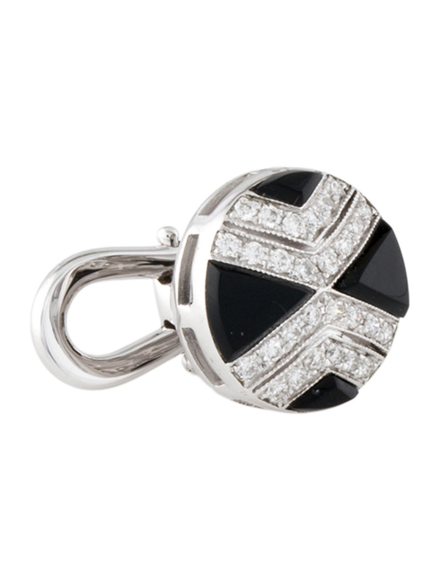 Tom Ford 18K Onyx & Diamond Shirt Studs