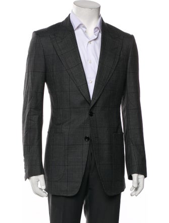 Tom Ford Wool Plaid Print Two-Piece Blazer