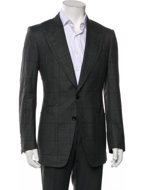 Tom Ford Wool Plaid Print Two-Piece Blazer