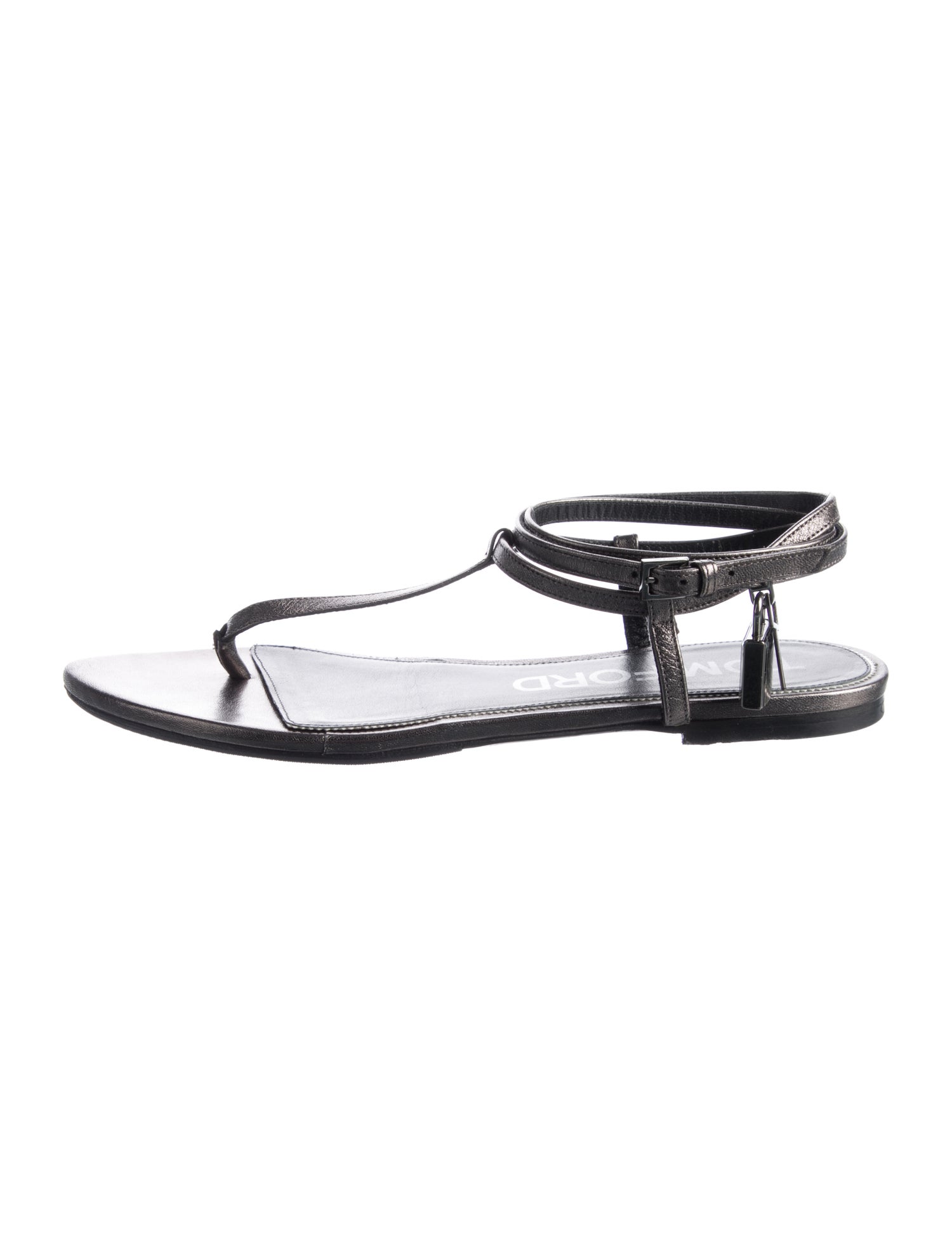 Tom Ford Leather T-Strap Sandals