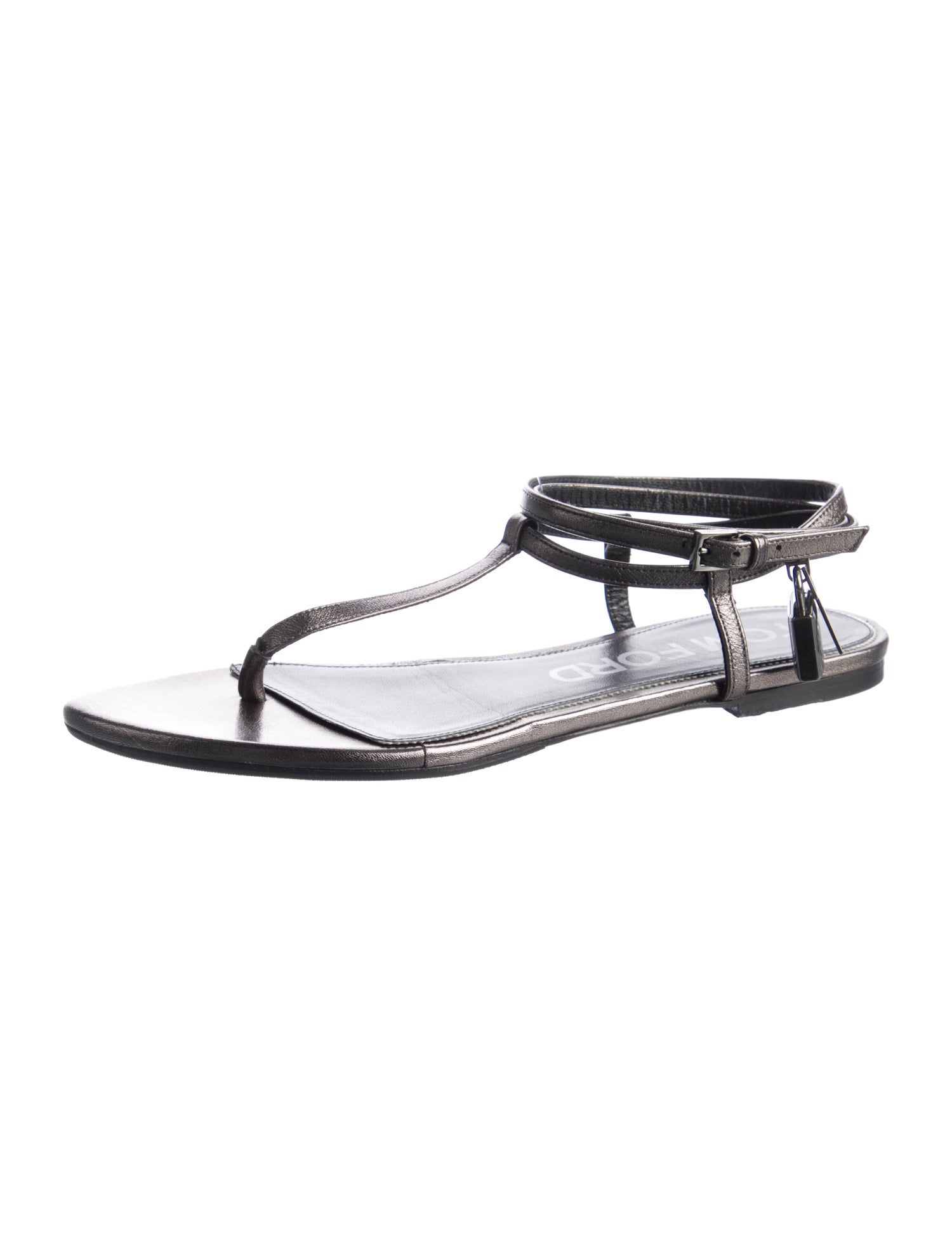 Tom Ford Leather T-Strap Sandals