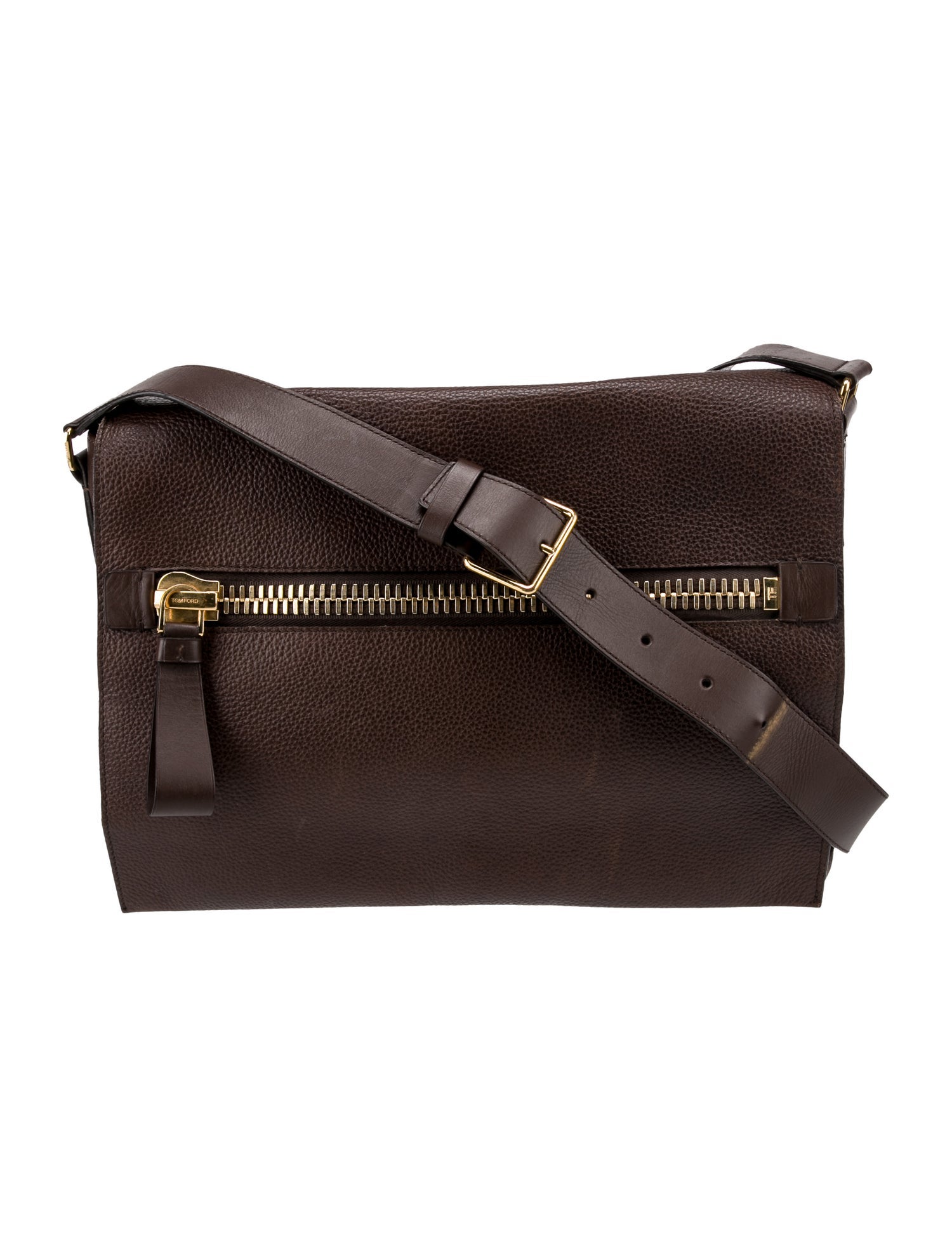 Tom Ford Leather Messenger Bag