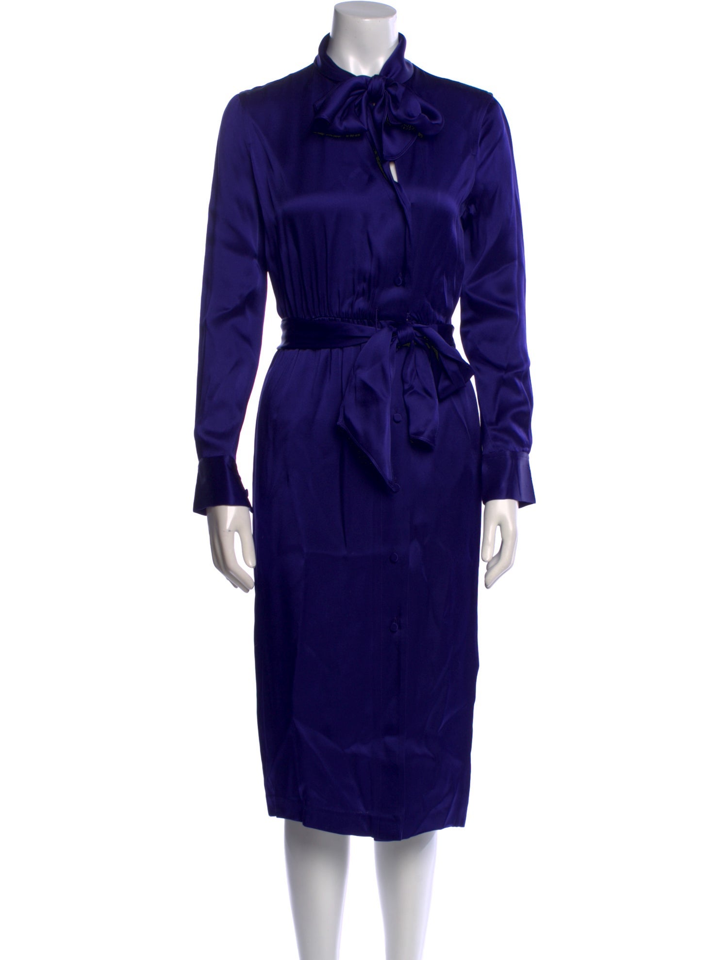 Tom Ford Tie Neck Midi Length Dress