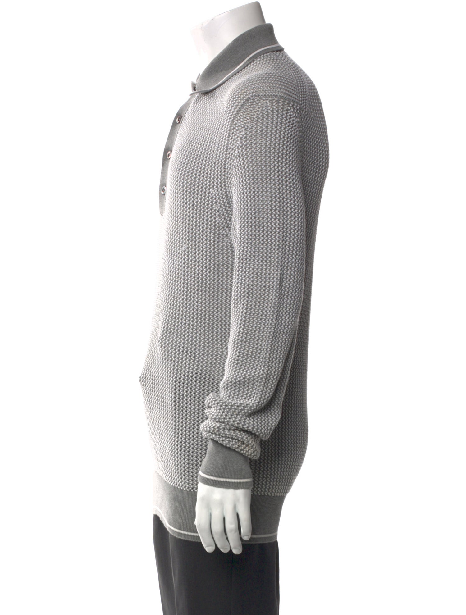 Tom Ford Collar Long Sleeve Polo Sweater