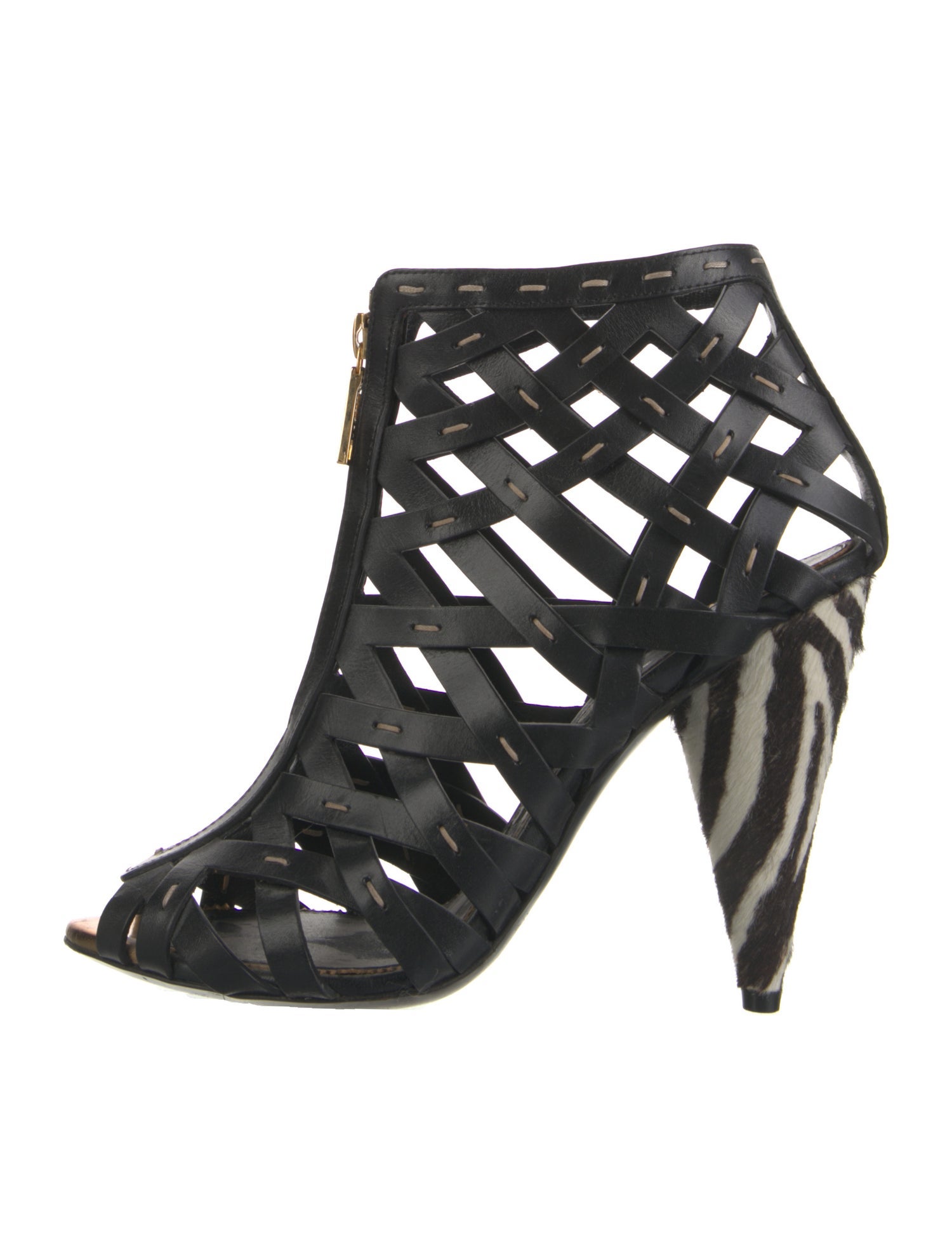 Tom Ford Leather Cutout Accent Gladiator Sandals