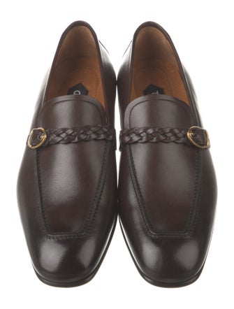 Tom Ford Leather Chain-Link Accents Monk Straps