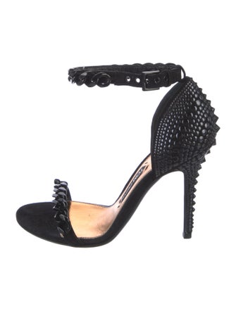 Tom Ford Suede Chain-Link Accents Sandals