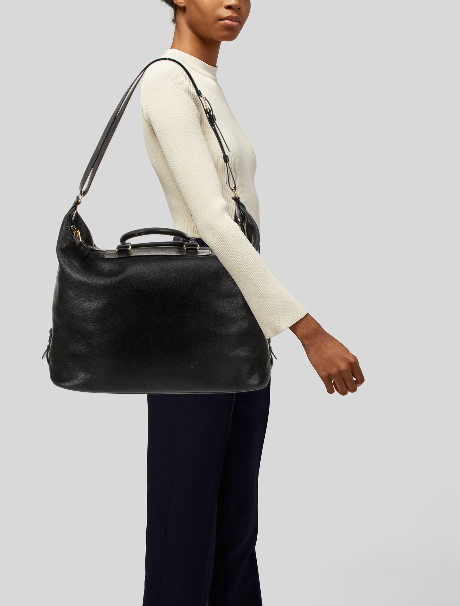 Tom Ford Leather Top Handle Bag