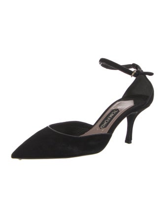 Tom Ford Suede Cutout Accent D'Orsay Pumps