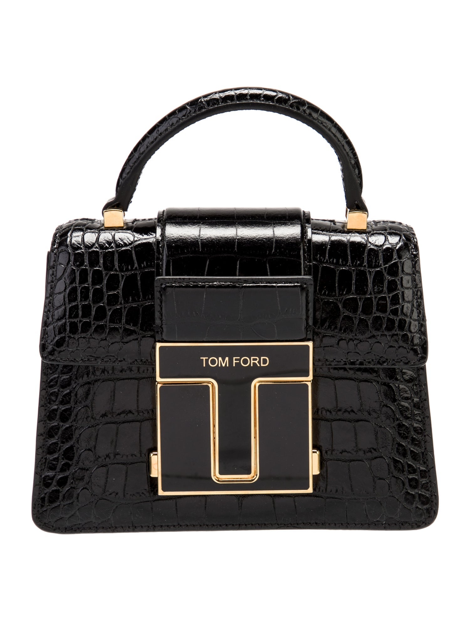 Tom Ford Embossed Leather Top Handle Bag
