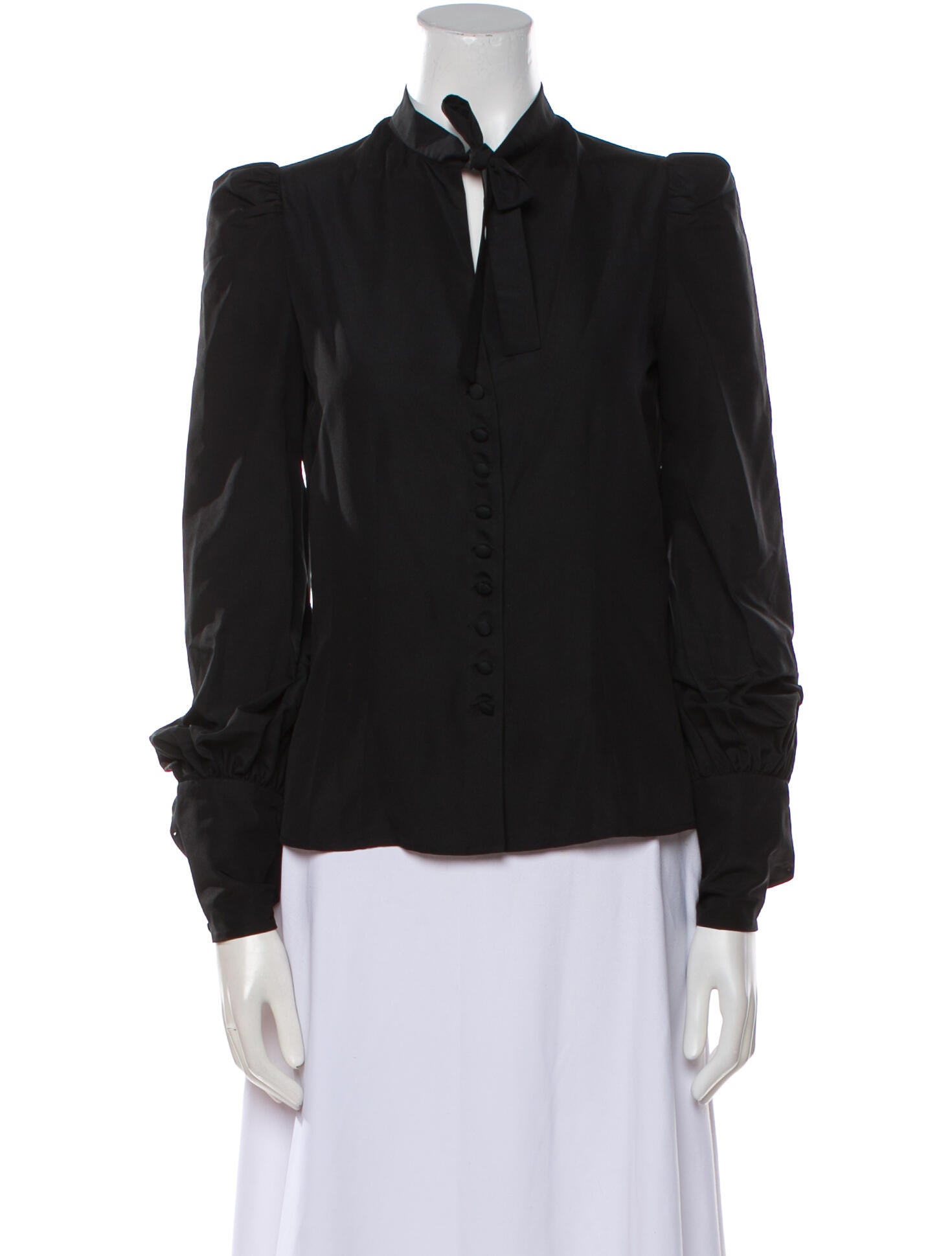 Tom Ford Tie Neck Long Sleeve Blouse