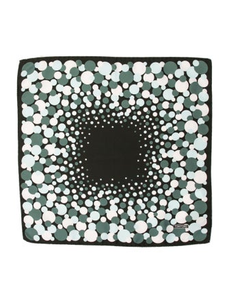 Tom Ford green pattern print pocket square