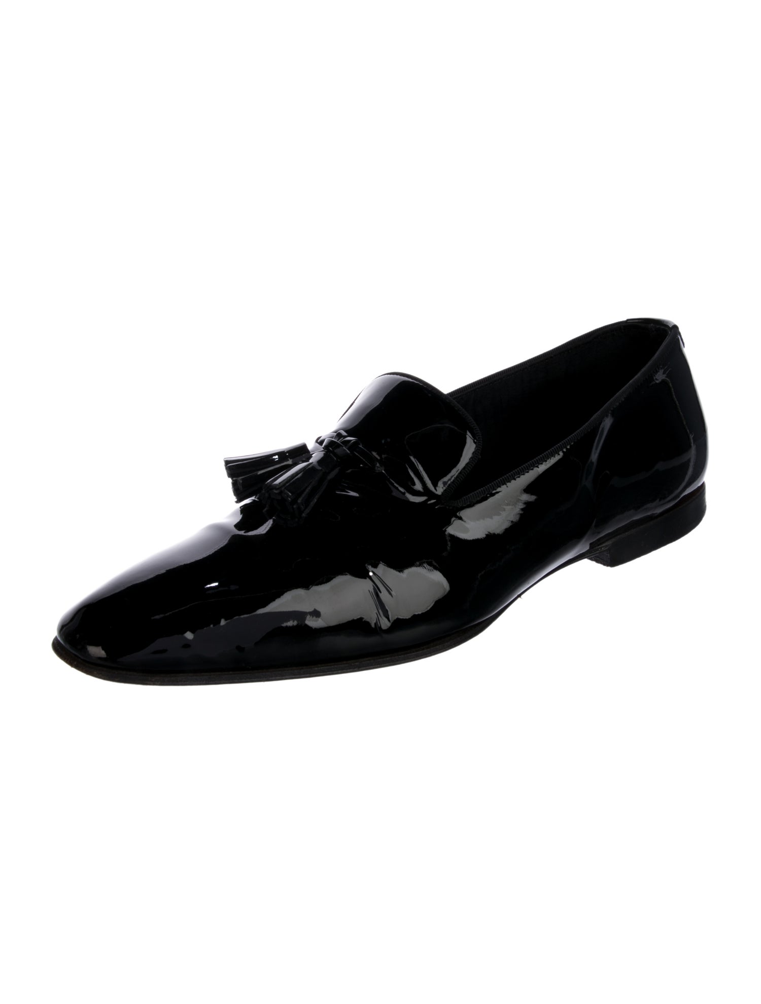 Tom Ford Patent Leather Tassel Accents Dress Loafers
