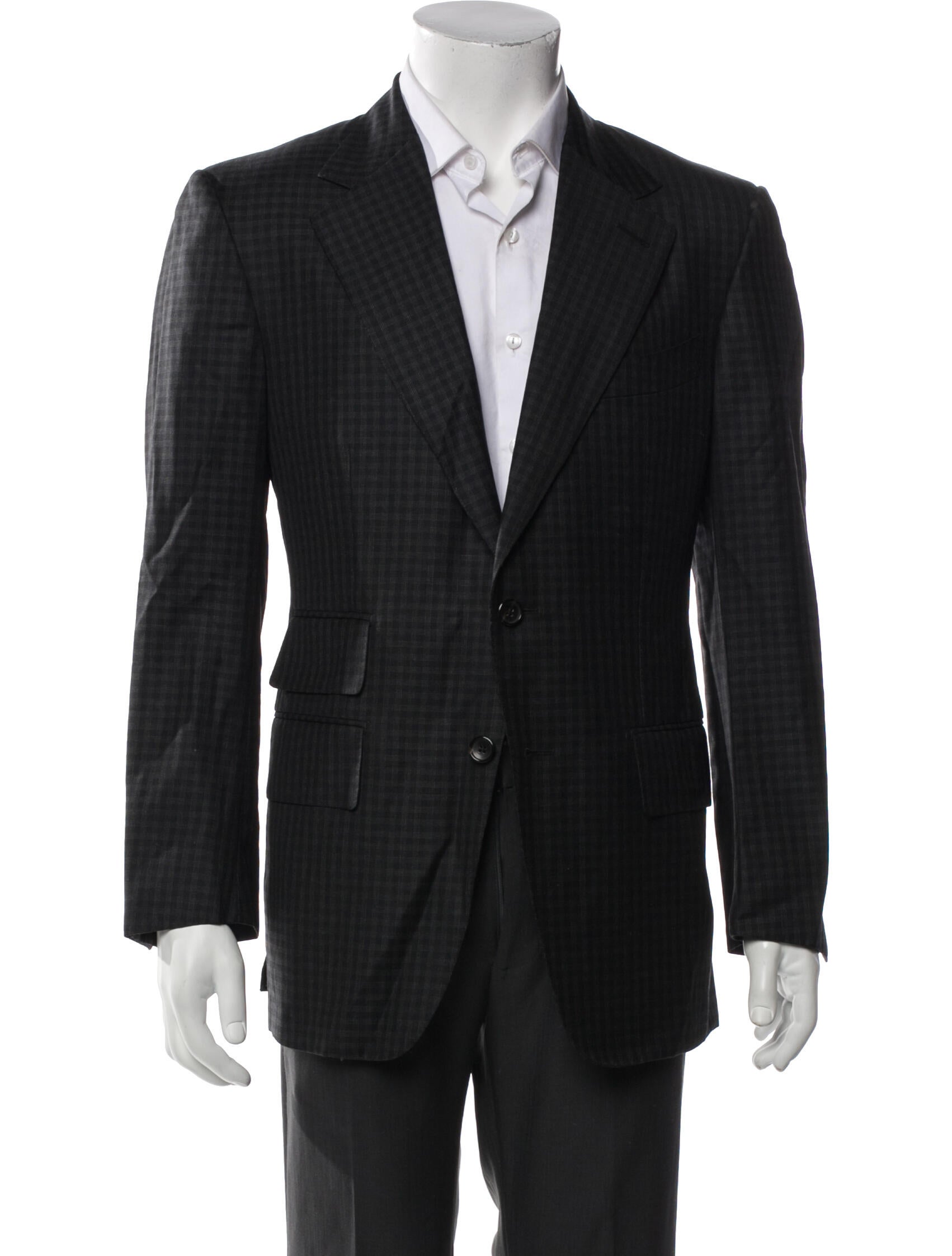 Tom Ford Plaid Print Blazer