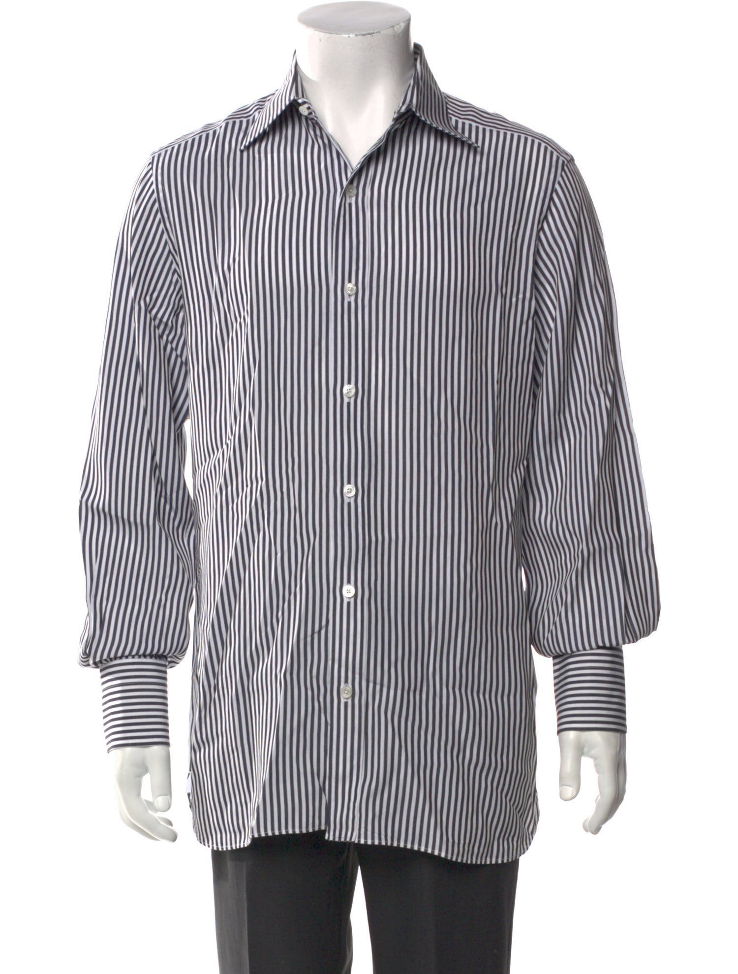 Tom Ford Striped Long Sleeve Dress Shirt