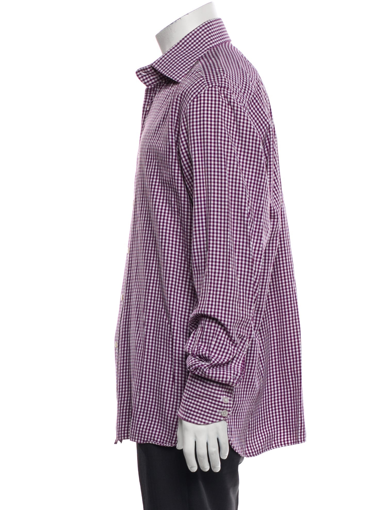 Tom Ford Plaid Print Long Sleeve Shirt