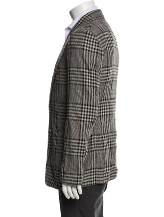 Tom Ford Wool Plaid Print Blazer