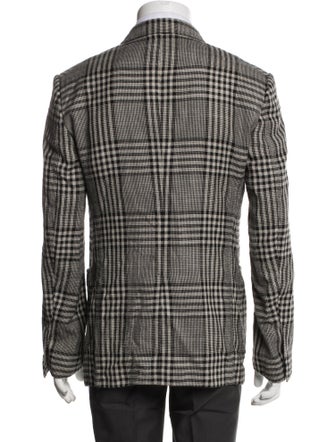 Tom Ford Wool Plaid Print Blazer