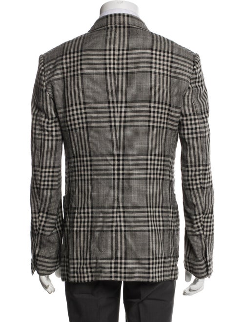 Tom Ford Wool Plaid Print Blazer