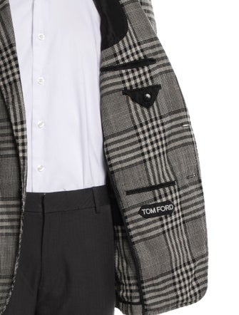 Tom Ford Wool Plaid Print Blazer