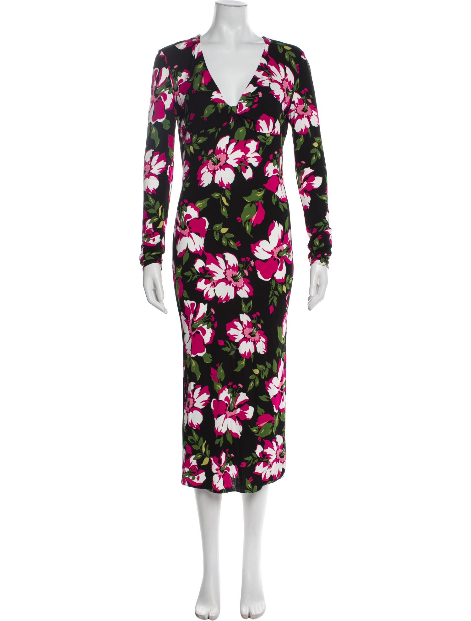 Tom Ford Floral Print Midi Length Dress